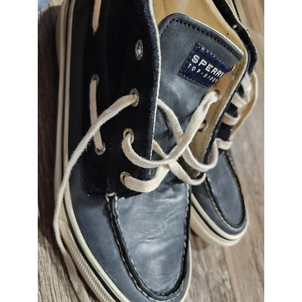 Sperry Top Sider Bahama Chukka Mens Boat Shoes Size 10 Blue Leather Suede Casual
